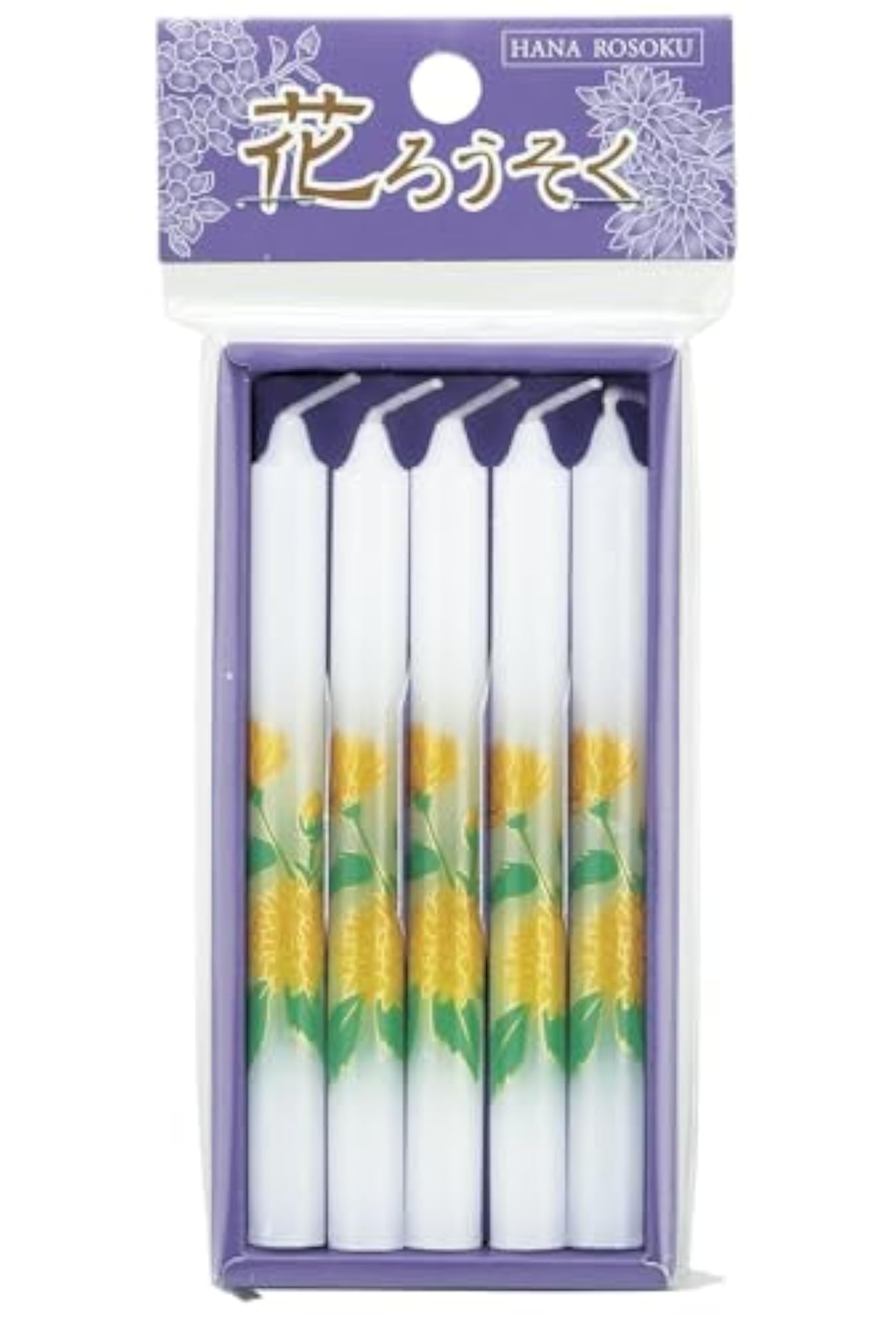 Japan Buddhist Candle Chrysanthemum Flower Set of 5