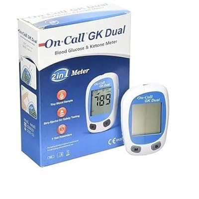 On Call GK Dual Blood Glucose and Blood Ketone Meter, with 25 Ketone and 50 Blood Glucose strips-picture-14
