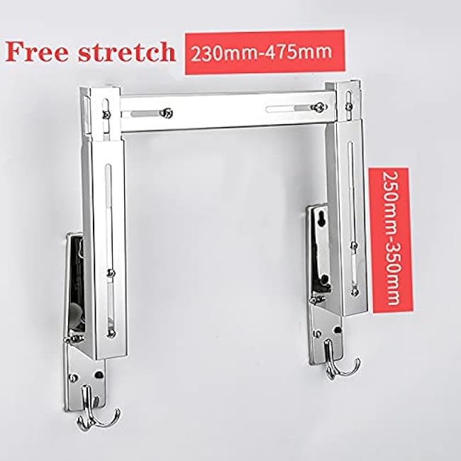 Microwave Storage Rack Wall-Mounted Microwave Oven Rack Stand,Microwave Oven Rack,Foldable Arm Adjustable Extensible Wall Hanging Microwave Brackets Oven Stand Shelf Rack/Silver