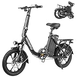 【Powerful Riding Performance】Hoverfly folding electric bike is powered by 500W Peak Motor with max speed of 15.5MPH. Equipped with 16" tires and a 280.8Wh removable battery, it can travel 15.5miles on pure electric mode with just 5.5 hours of chargin...