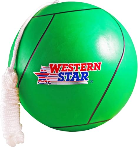 image for Western Star Soft Touch Classic Rubber Tetherball Ball and Rope Set - 
