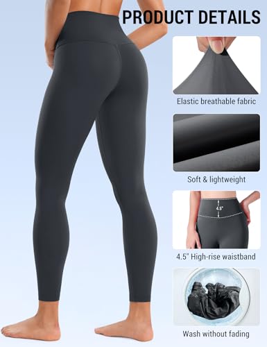Image of Venzina High Waist Tummy Control Yoga Pants for Women - Super Soft Squat Proof Leggings with 4- Way Stretch for Gym, Running, Yoga & Daily Casual Wear