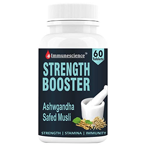 Immunescience Stamina Booster For Men With Safed Musli Powder Panax Ginseng, Testosterone & Immunity Boosters For Adults, Gym Home Exercise Fitness Energy Organic Sugar-Free No Steroids Tablet-60 Tab Immunescience Stamina Booster For Men With Safed Musli Powder Panax Ginseng, Testosterone & Immunity Boosters For Adults, Gym Home Exercise Fitness Energy Organic Sugar-Free No Steroids Tablet-60 Tab