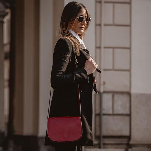 Image of Time Resistance Leather Cross Body Bag for Women Shoulder Bag Messenger Purse Gift Box Included