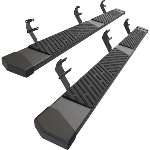 AutoBull Running Boards Side Steps Compatible with 2015-2026 Ford F150 F 150 2017-2026 Ford F250 F350 Super Duty SuperCrew/Crew Cab 4 Full Size Doors Black Textured Aluminum Nerf Bars