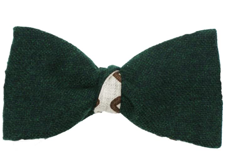 Papillon à nouer en cachemire vert, fini les nœuds rigides avec cet accessoire souple beige