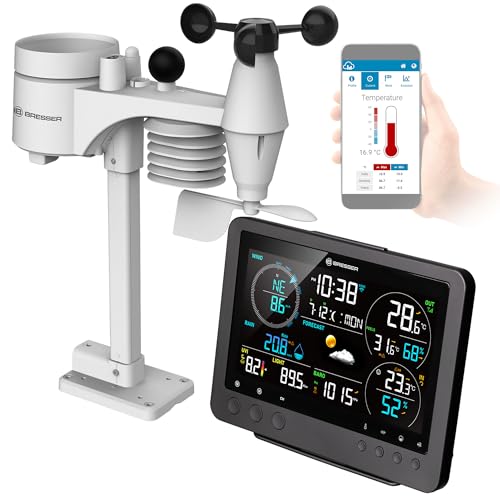 Bresser WLAN Wetterstation mit 8-in-1 Sensor für WBGT, UV, Wind, Regen, Licht, Luftdruck, Raumklima, Wettervorhersage Bresser WLAN Wetterstation mit 8-in-1 Sensor für WBGT, UV, Wind, Regen, Licht, Luftdruck, Raumklima, Wettervorhersage
