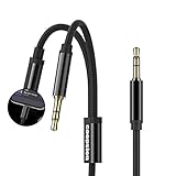 COOPSION High-fidelity stereo with noise reduction car audio cable aux adapter cord compatible with iPhone 11 x xr xs max 8 7 6 s plus pads and 3.5 mm normal cord 2 in 1 for car speaker headphone jack