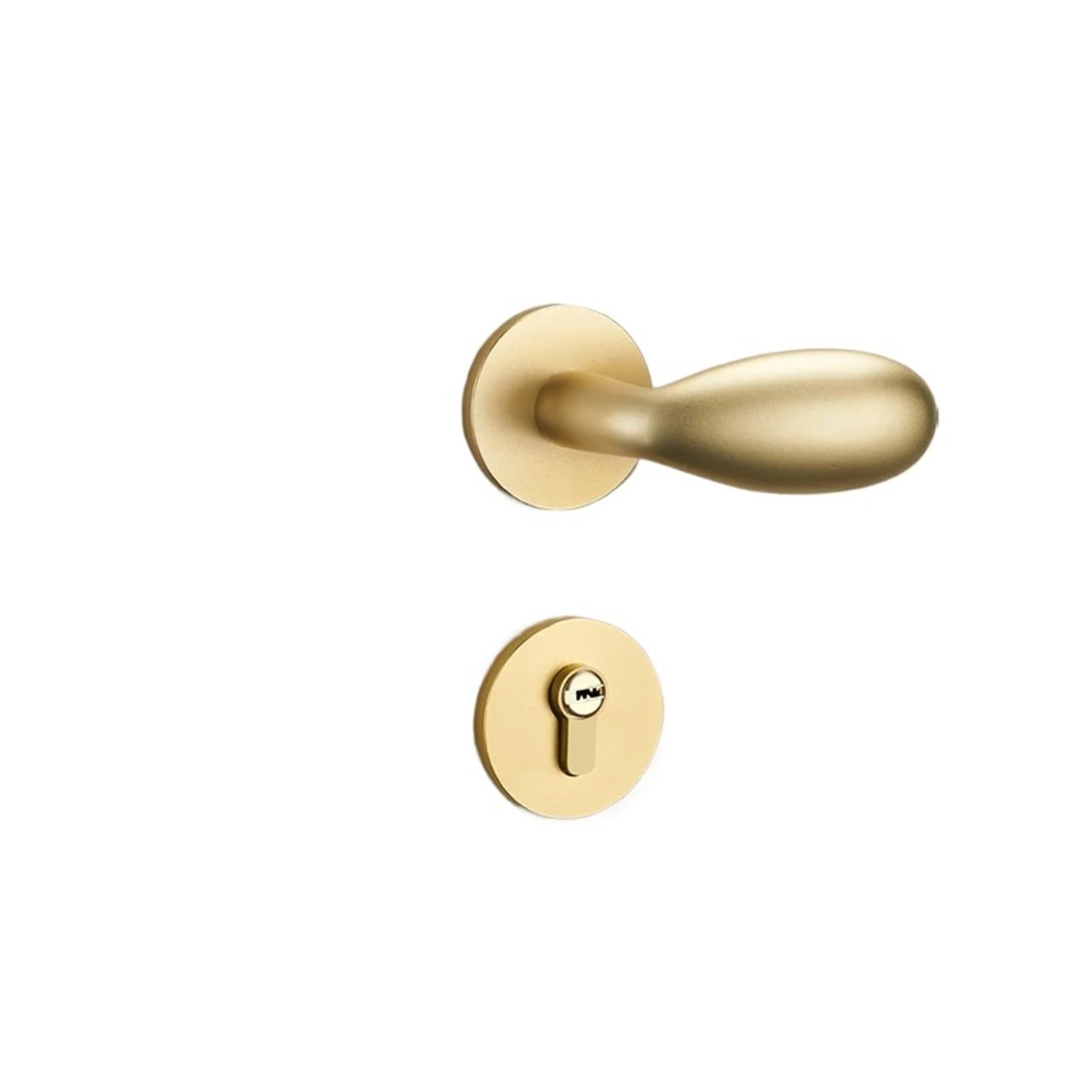 FBXRXZFPJ Indoor Bedroom Wooden Door Lock Silent Split Handle(Silvery)