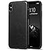 TENDLIN Compatible with iPhone Xs Max Case Premium Leather Outside and Flexible TPU Silicone Hybrid Slim Case Compatible with iPhone Xs Max - 2018 (Black)