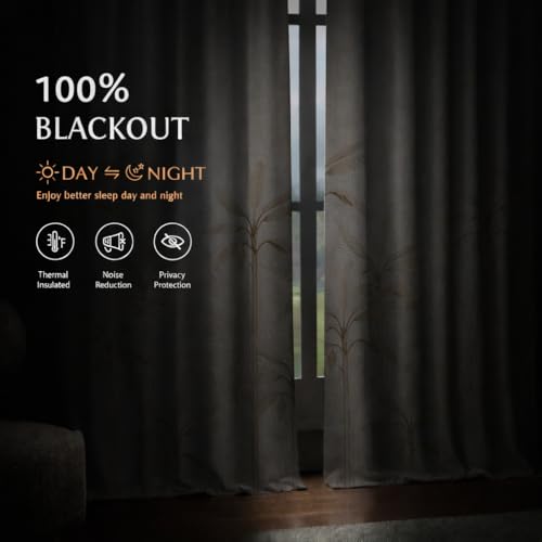 Image of STITCHNEST 'Whispering Gardens Series' Premium Heavy Polyester 100% Blackout Curtains 7 Feet Long Set of 2 | Door Curtain 7 Feet x 4 Feet | Perfect for Home Decor