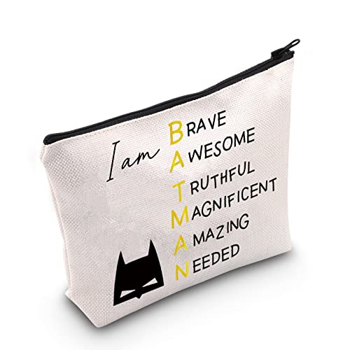 MEIKIUP Bat Movie Inspired Gifts for Fan Bat Character Makeup Cosmetic Bag Bat Lover Gift for Women (Bat Character Bag)