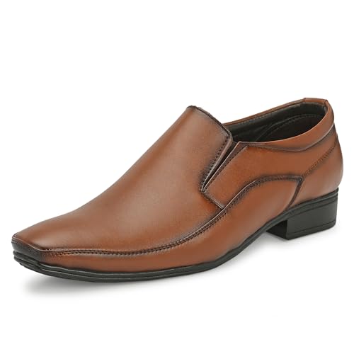 Image of Centrino Men's Formal Shoe | Cushioned Insole Comfortable Shoes | Trendy & Classic Design | Durable TPR Sole Footwear (8111)