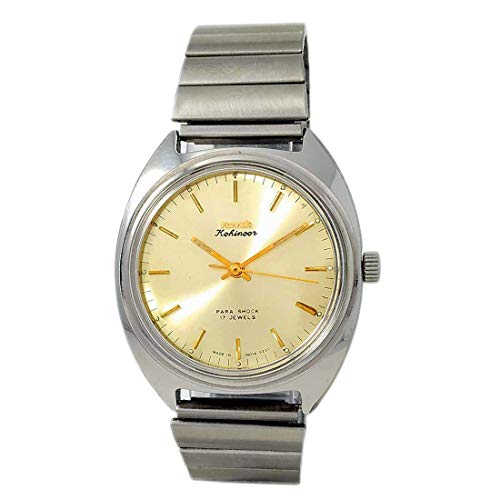 Image of HMT Analogue Men's Watch (Gold Dial Silver Colored Strap)