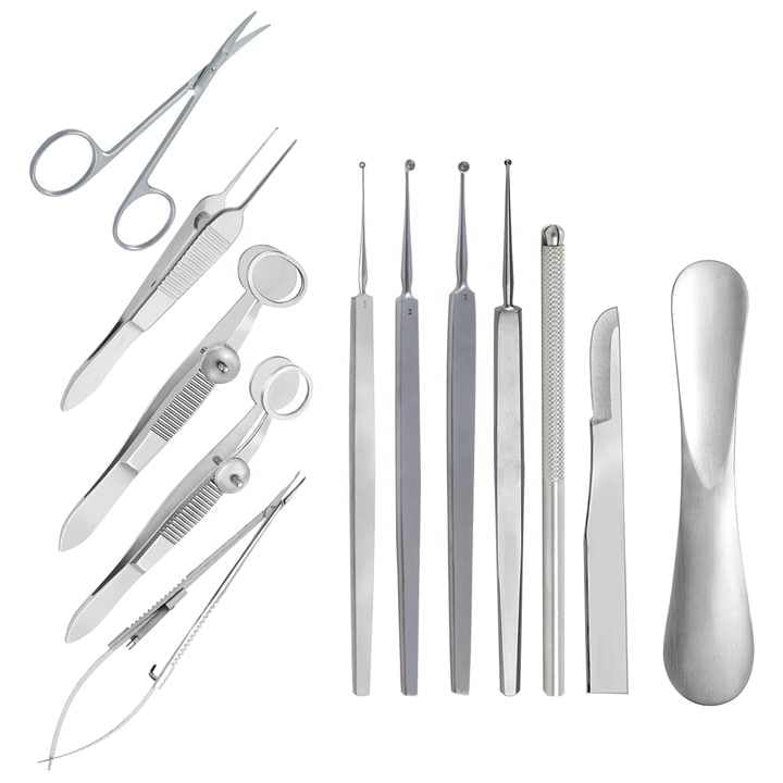 13-Piece Micro Surgical Instrument Set – Ophthalmic Procedures and Precision Eye Care Kit