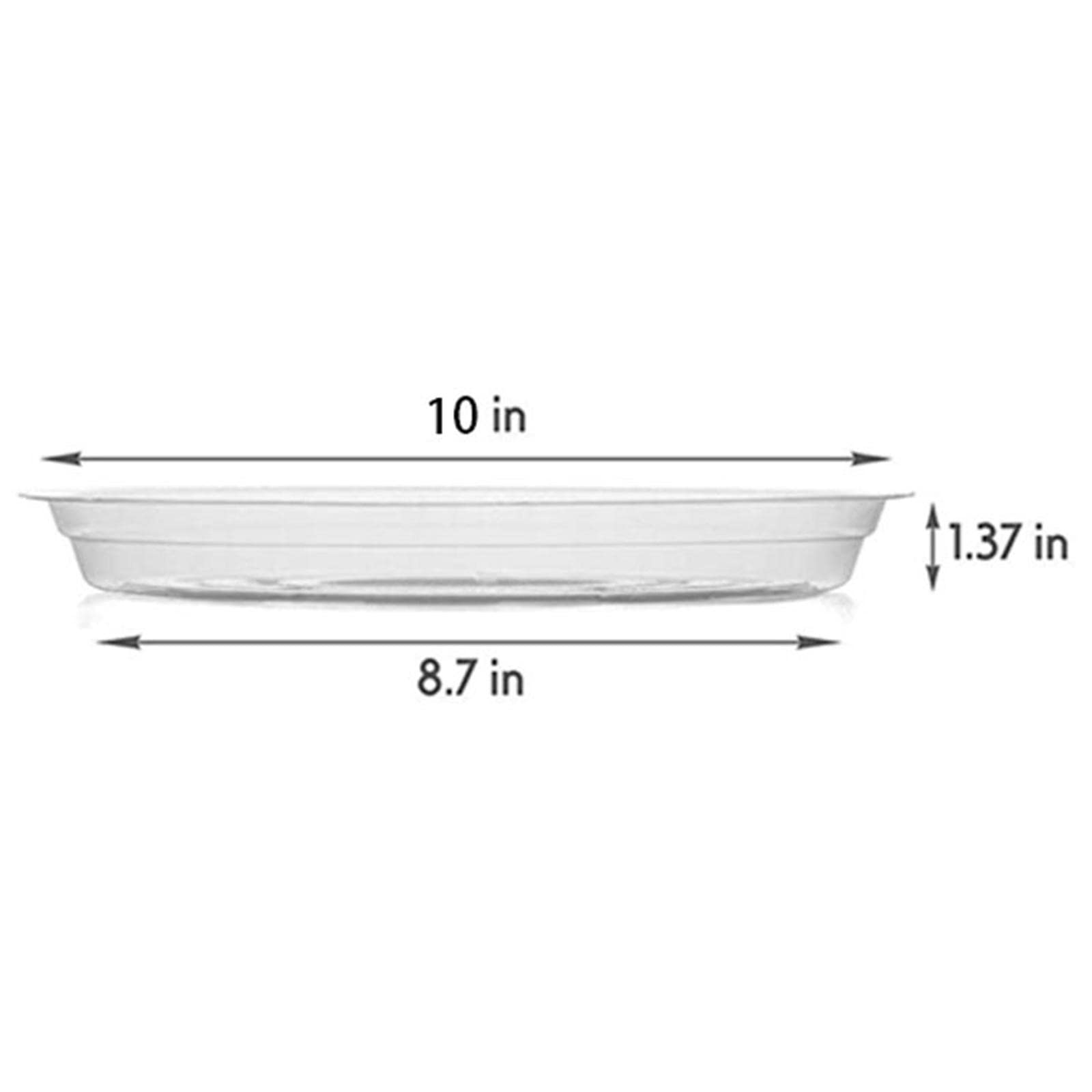 Lot De 5 Soucoupes Rondes En Plastique Transparent Pour Intérieur
