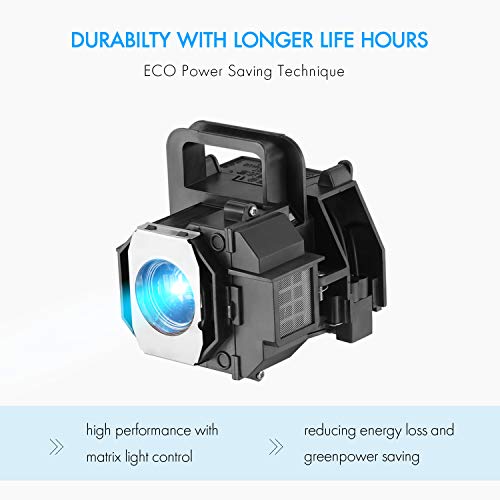 Awo Replacement Lamp Bulb V13H010L49 With Housing For Epson Elplp49 Home Cinema 6100 6500Ub 8100 8350 8500Ub 8700Ub; Powerlite Pro Cinema 7100 7500Ub 9100 9350 9500Ub 9700Ub #TOP1