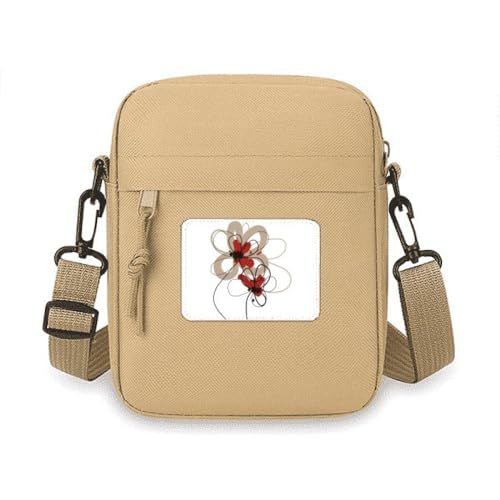 Sac à bandoulière pour téléphone portable et mini sac à main fleuri