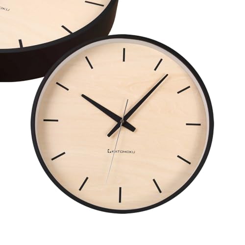 KATOMOKU plywood wall clock ubN |v Abj km-50BK 304mm (NI[cv)