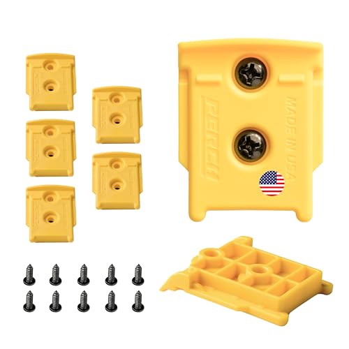 PERCH 6 Pack Tool Holder Wall Mount for DeWalt 20v/60v Cordless Tools - Snap Fit Drill Holder Wall Mount for DeWalt Tool Hanger with 12 Screws - Easy to Install, Screw in and Lock