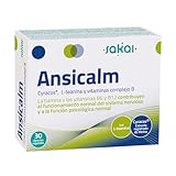 ANSICALM | CALMA MENTAL ante ANSIEDAD, ESTRÉS, NERVIOSISMO y AGOBIO | Con Melisa Cyracos®, L-Teanina, Zinc y Vitaminas | Bienestar Emocional + Relajación | Vegano, Sin Gluten - SAKAI