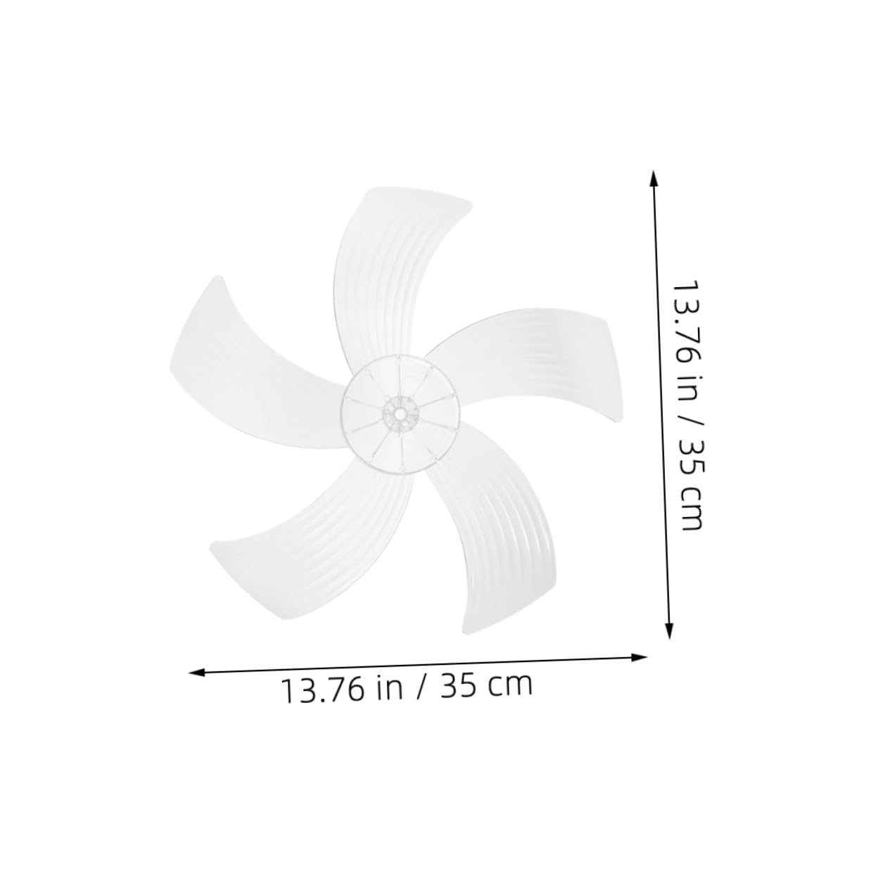 2 Piezas Aspas Ventilador Plásticas Repuesto para Ventiladores de Mesa y Pared Transparente Duraderas Fáciles de Instalar
