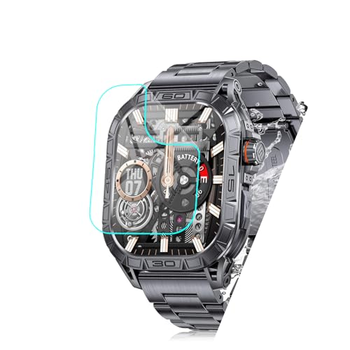 Futanwei Lot de 5 films protecteurs d'écran pour montre intelligente militaire LIGE EF4 Film PET [compatible avec coque] [anti-rayures] [sans bulles] Conçu pour la montre intelligente LIGE EF4 – vue 3