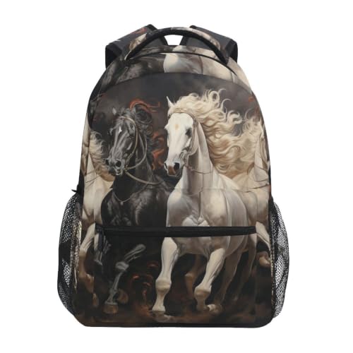 Sac pour scolaire chevaux dark art résistant et confortable