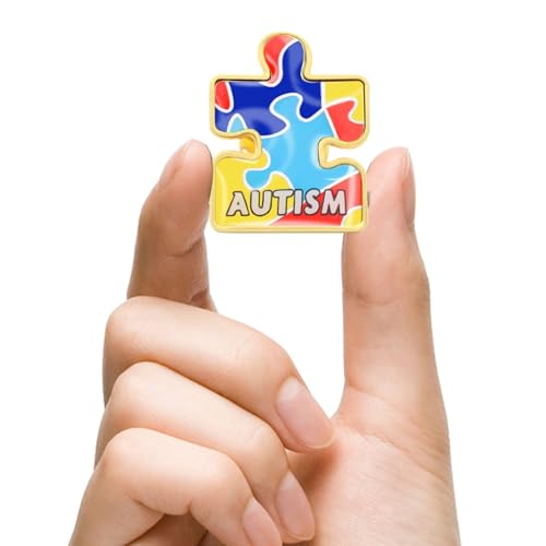 Image of 12 /25 /50 /100Pcs Autism Awareness Lapel Pins Bulk - Inspiring Symbols of Autism spectrum disorder (ASD) Brooch Badge Autism and Humanity - Every Life Has Value