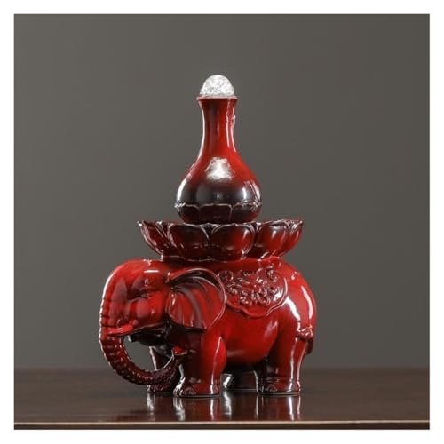 Fontaine en céramique style chinois et éléphant, objet d'art de table - 4