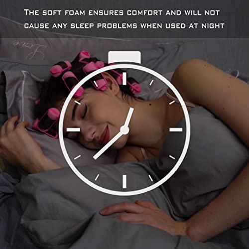 36 Pieces Foam Sponge Hair Rollers - Soft Sleeping Hair Curlers Flexible Hair Styling Curlers Sponge Curlers For Hair Styling (Pink) #TOP5