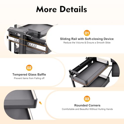 Pull-Out Shelving Organizer for Blind Corner Cabinets - 2 Tier Swing Tray, Right Opening - Ideal for Base Kitchen Cupboard Storage - Image 7