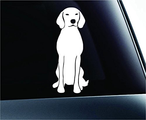 Coonhound Dog Symbol Decal Paw Print Dog Puppy Pet Family Breed Love Car Truck Sticker Window (White) Decal Sticker Vinyl Car Home Truck Window Laptop