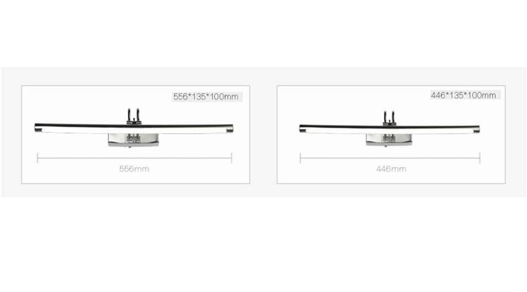Badspiegellampen Led-Spiegelfrontleuchte Moderne Minimalistische Led-Wandleuchte Badezimmer Feuchtigkeitsgeschützte Schrankspiegelleuchte Schminkwandbeleuchtung/556Mm/9W