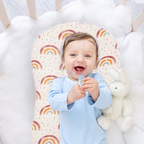 Image of Baby Lounger Cover 2 Pack, Muslin Baby Lounger Organic Cotton Cover, Newborn Lounger Cover Soft & Breathable Removable Infant Lounger Slipcover for Boys Girls, Covers Only