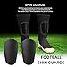 lamphle 1 Pair Lightweight Mini Soccer Shin Guard Protective Equipment Comfortable Flexible Football Shin Guards for Men Women Kids Boys Girls Football Shin Pads for Boys and Girls Black A