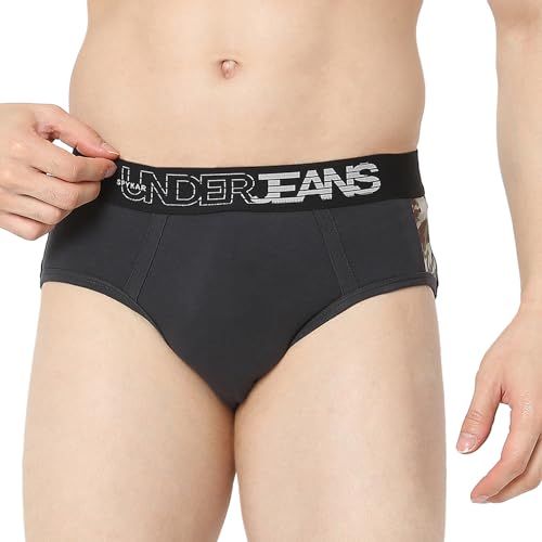 Image of Underjeans by Spykar Men Premium Pack of 2 Grey - Olive Brief
