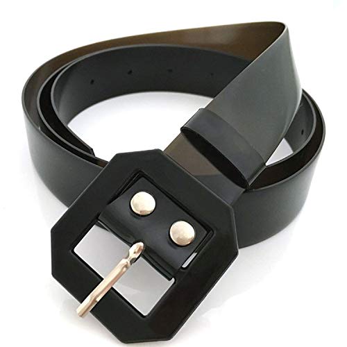 Candy Color Transparent Belts for Men Women Plastic Belts female male jeans Belt,black,115CM