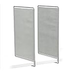 LYNK PROFESSIONAL® HOME™ Shelf Dividers - Linen Closet Organizers and Storage - Linen Storage - Closet Organization - Towel Organizer for Closet (Set of 2) - Platinum - Image 3