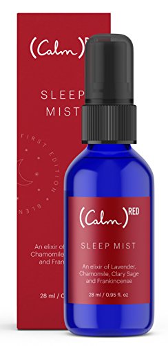 CALM Sleep Mist Spray Lavender Pillow Spray with Essential Oils, Red, 28 ML