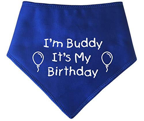 Spoilt Rotten Pets S2 Personalised Blue It's My Birthday Dog Bandana Party Dress Up Dog Costume Gift