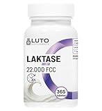 Lactase 22.000 Depot - 365 Tabletten mit Depotwirkung (Sepismart Slow Release) - Hochdosiert mit 22.000 FCC-Einheiten - Für Laktoseintoleranz + Milchunverträglichkeit - LUTO Supplements