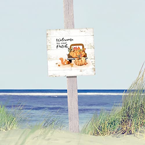 Décoration murale bois Welcome to Our Patch salon classique 35cm - 6