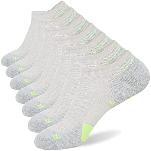 WANDER Men's Athletic Running Socks 7 Pairs Thick Cushion Ankle Socks for Men Sport Low Cut Socks 12-14