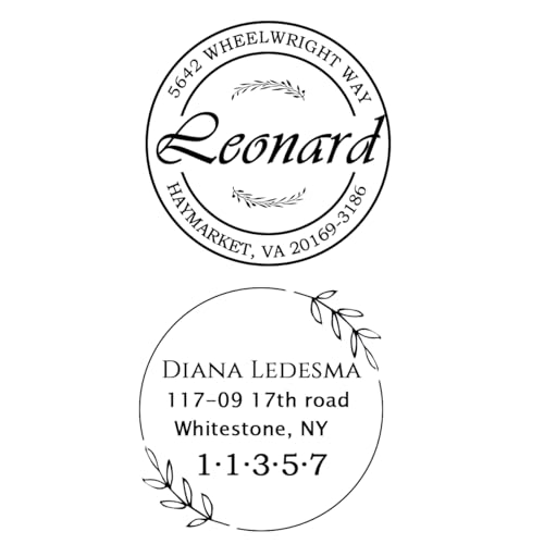 Custom Stamp Self Inking – Personalized Name Address Templates,Customized Personal Rubber Stamp,Customizable Text Any Message Stamping Ink,Business Stamp Maker(Small Medium Large)