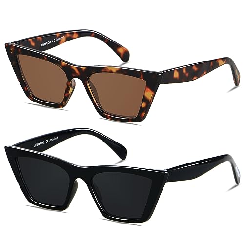 ANDWOOD Cat Eye Sunglasses for Women Polarized Cateye Frames Fash...