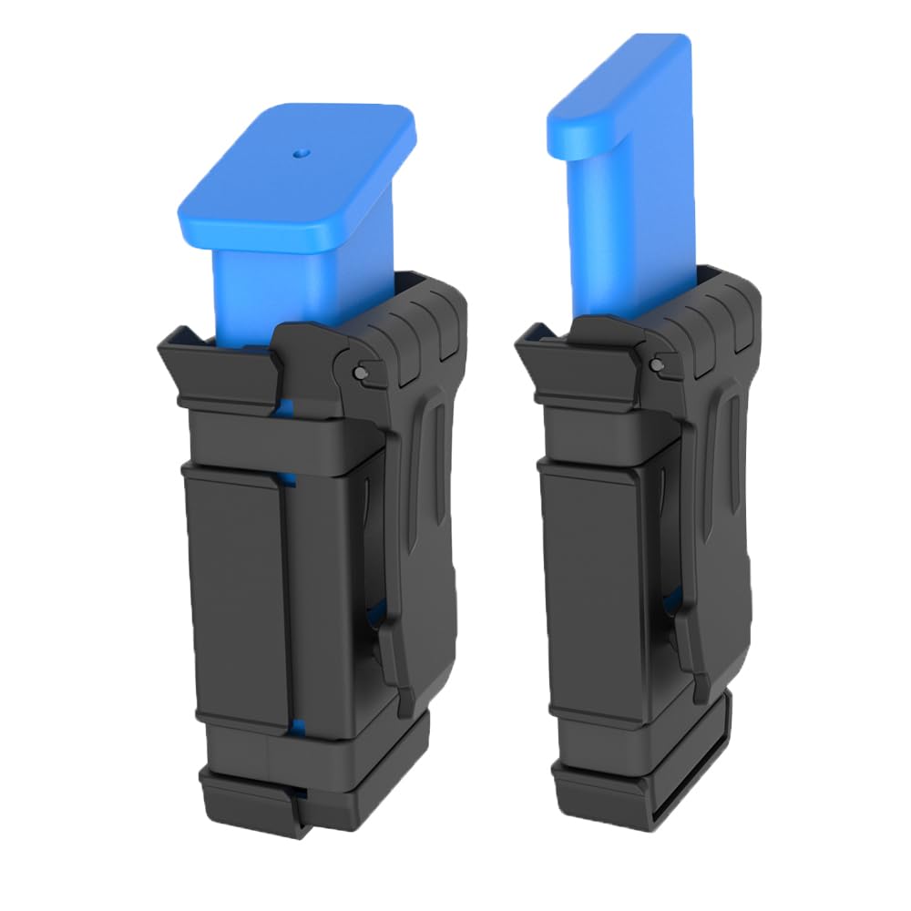 Uniwersalna torba na magazynek 9 mm 10 mm .40 .45 Single & Double Stack Magazine, Single OWB Mag Pouch do Glock 9 mm 1911 S&W Sig Sauer Beretta CZ Taurus Colt H&K Ruger i innych, 2 sztuki