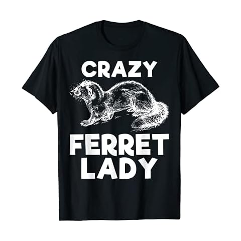 Crazy Ferret Lady T-Shirt Funny Animal Lover Kid Gift Tee T-Shirt Cover