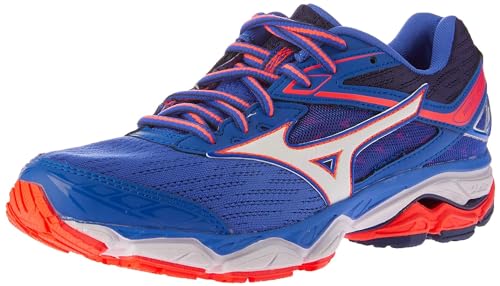 Mizuno Wave Ultima 9 Wos, Zapatillas de Running para Mujer, Multicolor (Dazzlingblue/White/Fierycoral 16), 39 EU