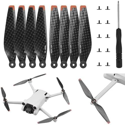Hélice de fibra de carbono para DJI Mini 4 Pro/Mini 3 Pro Drone Pequeño de bajo ruido Drone Hélices Accesorios